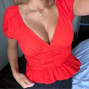 Bright Red/Orange top